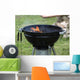 Burning Coal Barbecue Grill Wall Decal