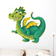 Happy Funny Cartoon Dragon Wall Decal