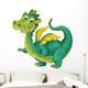 Happy Funny Cartoon Dragon Wall Decal