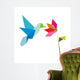 Origami Hummingbird and Flower