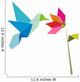 Origami Hummingbird and Flower