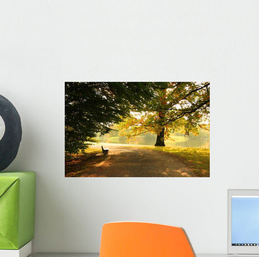 Bank im Park Wall Decal