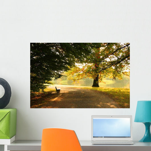 Bank im Park Wall Decal