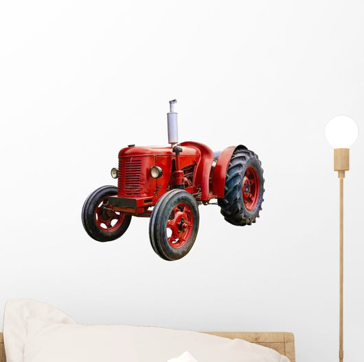 Vintage Red Tractor Wall Decal