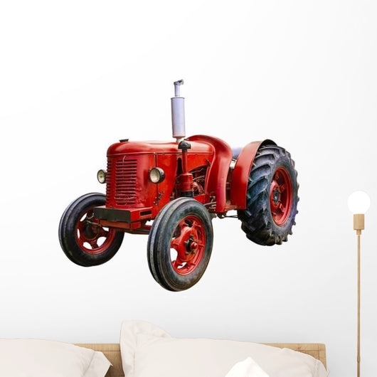 Vintage Red Tractor Wall Decal