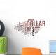Dollars word cloud Wall Decal