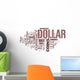 Dollars word cloud Wall Decal