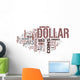 Dollars word cloud Wall Decal