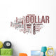Dollars word cloud Wall Decal