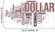 Dollars word cloud Wall Decal