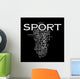 Sport words cloud - francais Wall Mural