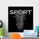 Sport words cloud - francais Wall Mural