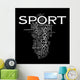 Sport words cloud - francais Wall Mural