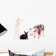 Young Farm Animals Wall Decal