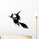Flying Witch with Cat Wall Decal