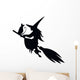 Flying Witch with Cat Wall Decal