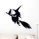 Flying Witch with Cat Wall Decal