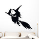 Flying Witch with Cat Wall Decal