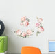 Pastel Pink Watercolor Roses Wall Decal Sticker Set