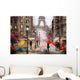Oil Painting Canvas Street Wall Decal