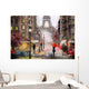 Oil Painting Canvas Street Wall Decal
