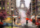 Oil Painting Canvas Street Wall Decal