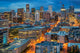 Denver City Skyline Dusk Wall Decal