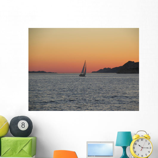 sailing a summer evening Wall Mural