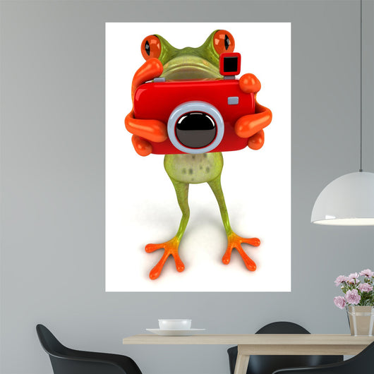 Frog with Camera Wall Decal