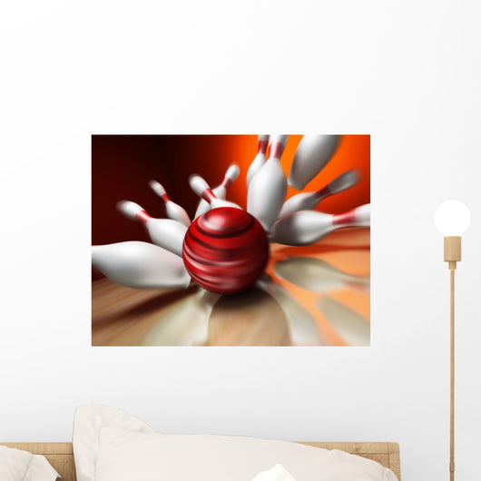 Fun 3D Render Bowling Wall Mural