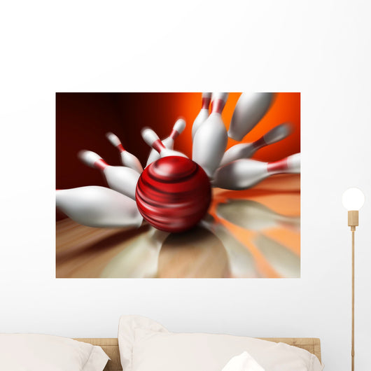 Fun 3D Render Bowling Wall Mural