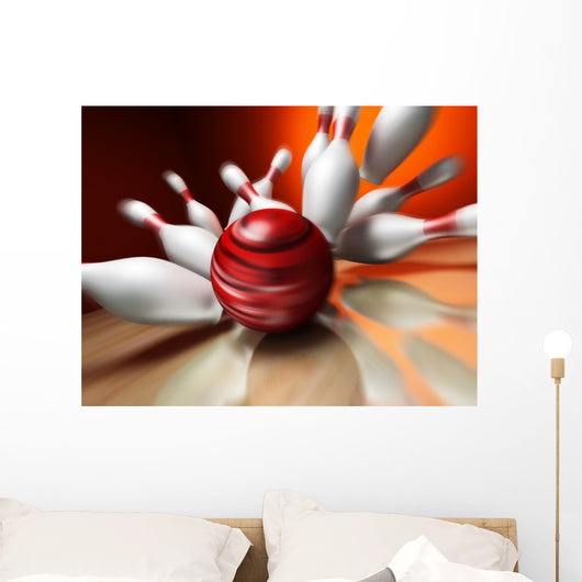 Fun 3D Render Bowling Wall Mural