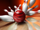 A fun 3d render of a bowling ball crashing into the pins. Extrem Wall Mural