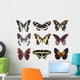 Some Various Butterflies White Wall Mural