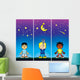 Children Looking Stars Wall Mural