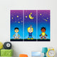 Children Looking Stars Wall Mural