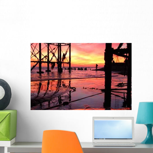 Brighton Sunset from below Wall Decal
