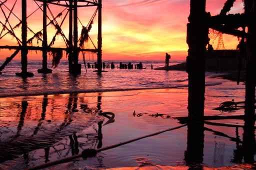 Brighton Sunset from below Wall Decal
