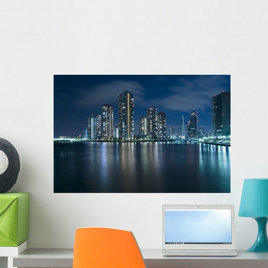 modern Tokyo at night Wall Mural