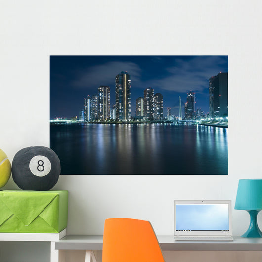 modern Tokyo at night Wall Mural