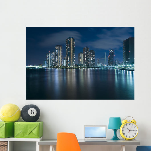 modern Tokyo at night Wall Mural
