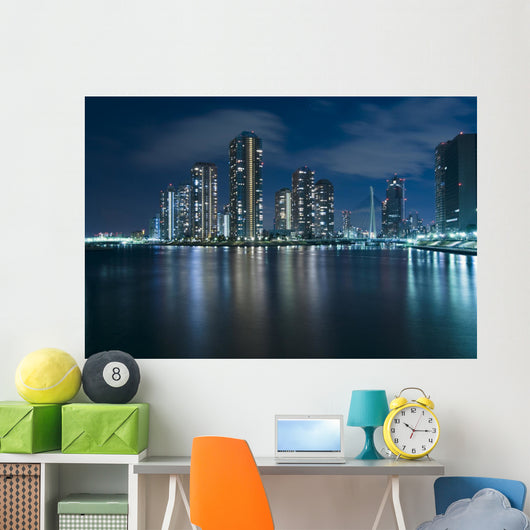 modern Tokyo at night Wall Mural