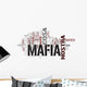 Mafia word cloud Wall Decal