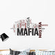 Mafia word cloud Wall Decal