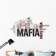 Mafia word cloud Wall Decal