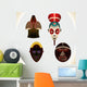 African Masks Wall Mural