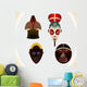 African Masks Wall Mural