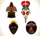 African Masks Wall Mural
