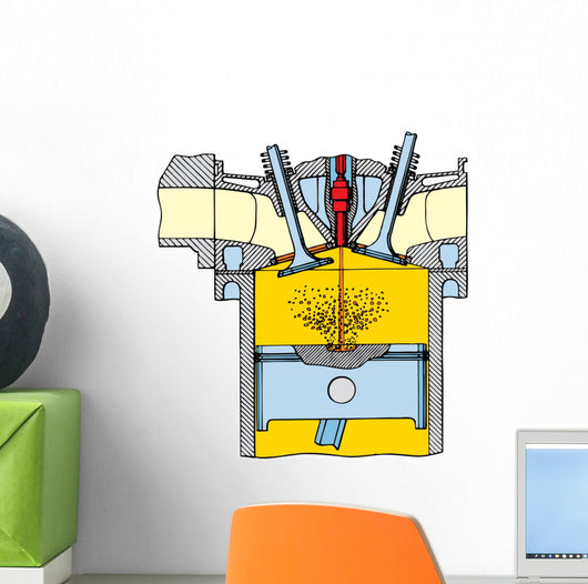 Internal Combustion Engine Wall Decal