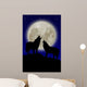 Wlfe Vor Dem Mond Wall Decal